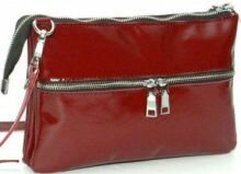 фото Бордовая маленькая удобная сумочка-клатч из натуральной лакированной кожи магазин Толстосум
