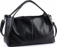 фото Интересная горизонтальная женская черная сумка из натуральной кожи флотар магазин Толстосум